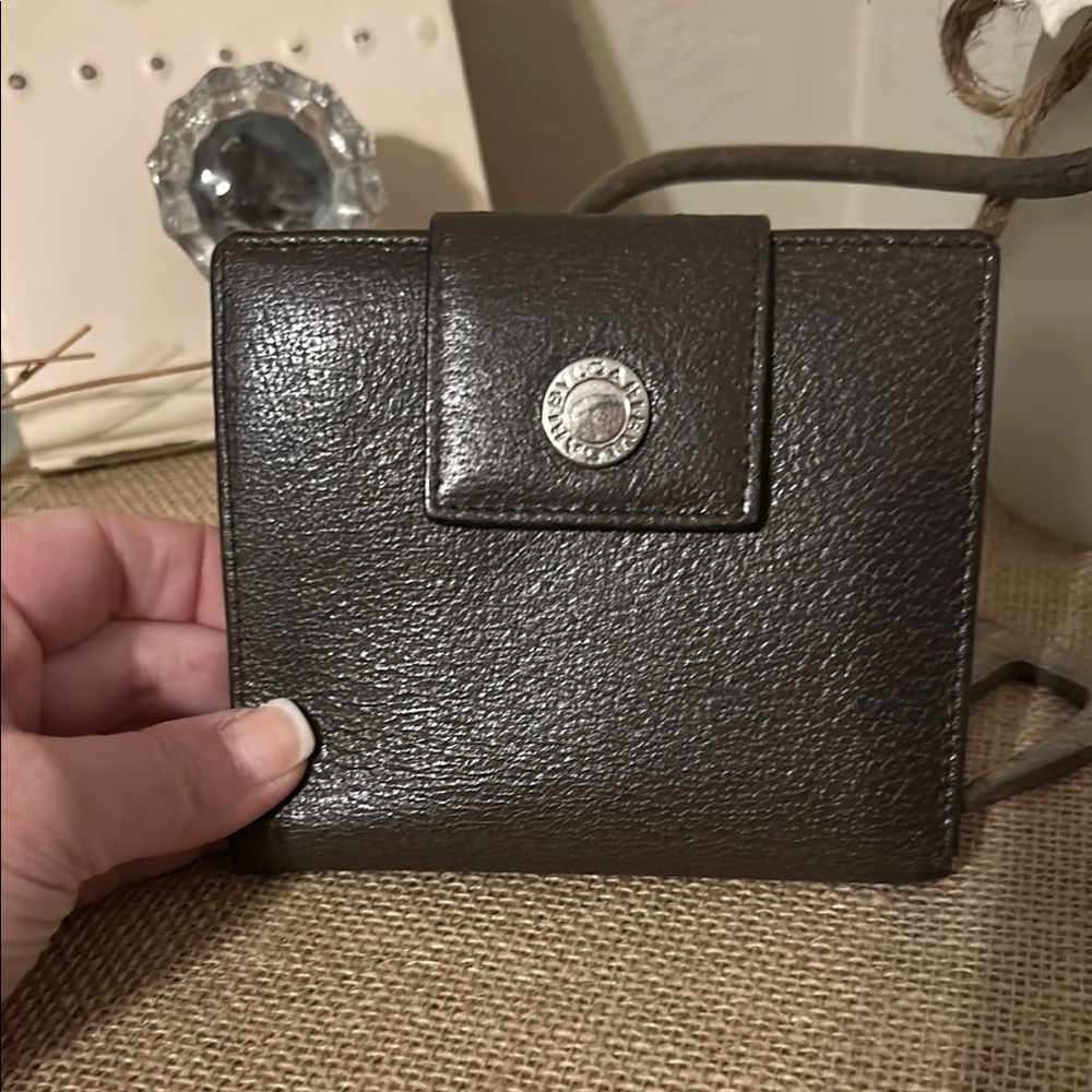 Buffalo Leather Wallet in Dark Brown